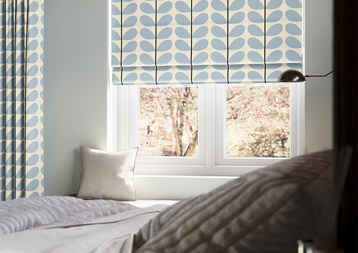 Orla Kiely Two Colour Stem, Powder Blue - Twist&Fit Roman Blind - Image 5